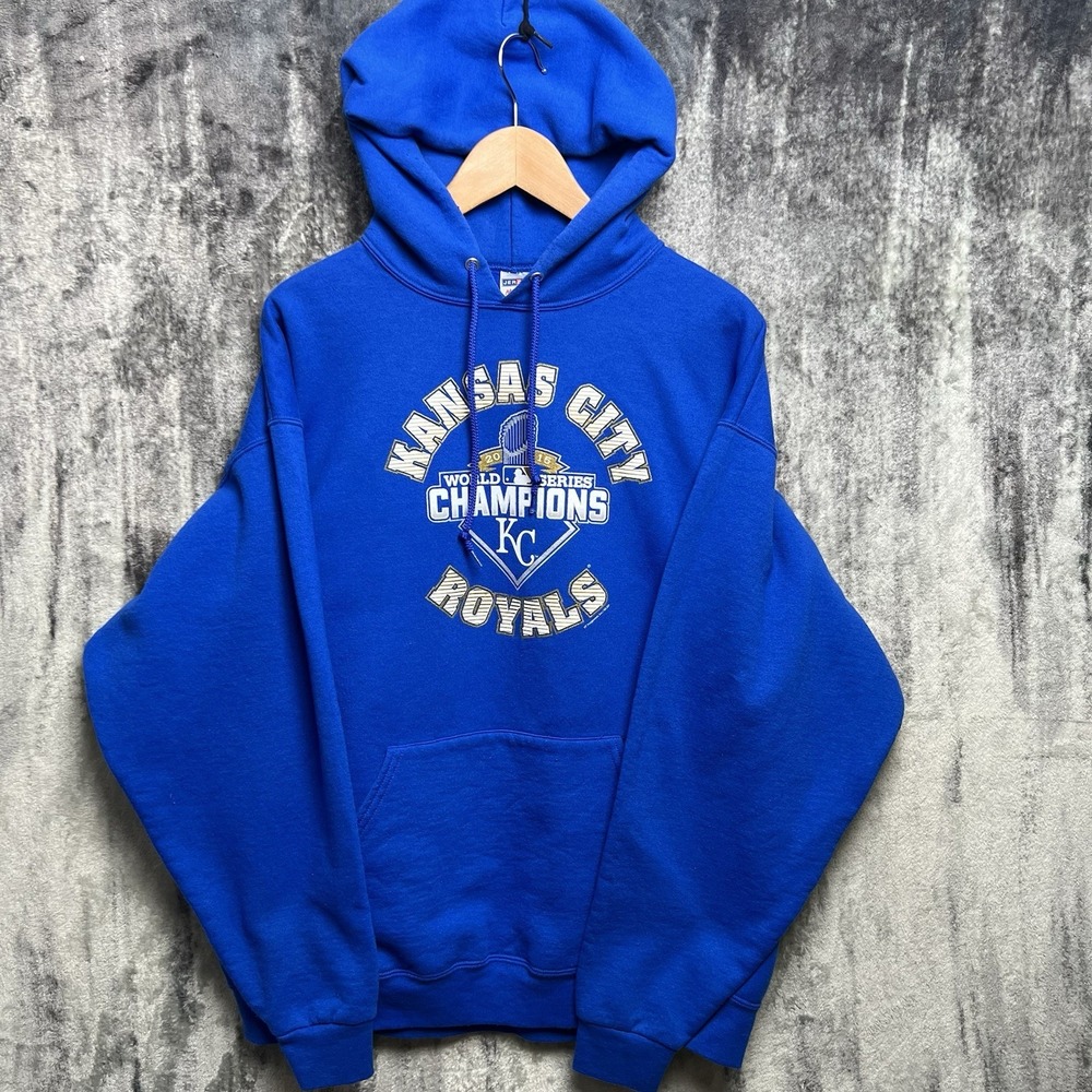 Kansas City Royals Hoodie Mens XL Blue 2015 World Series Champions MLB Baseball